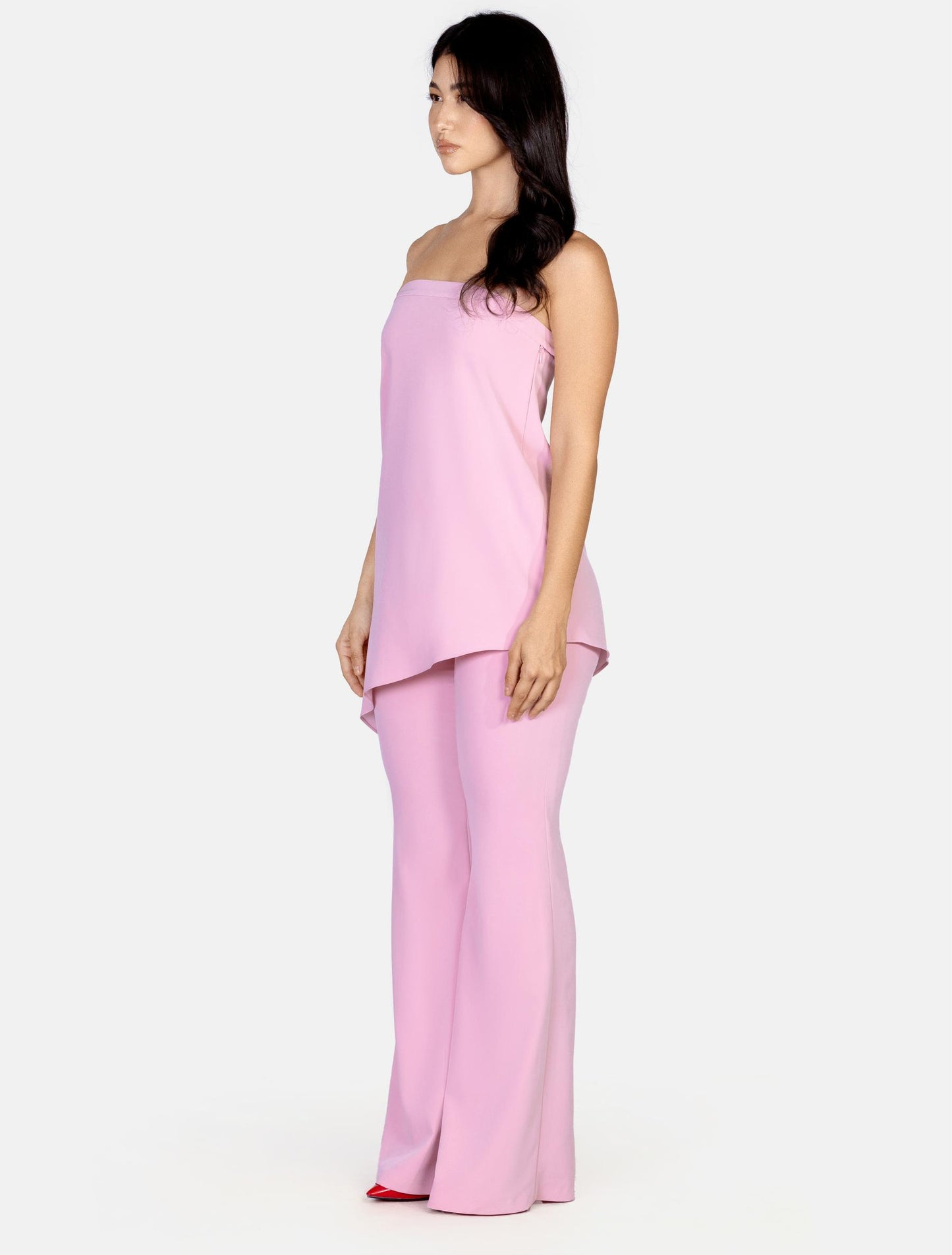 Pastel Pink Strapless Tunic Top
