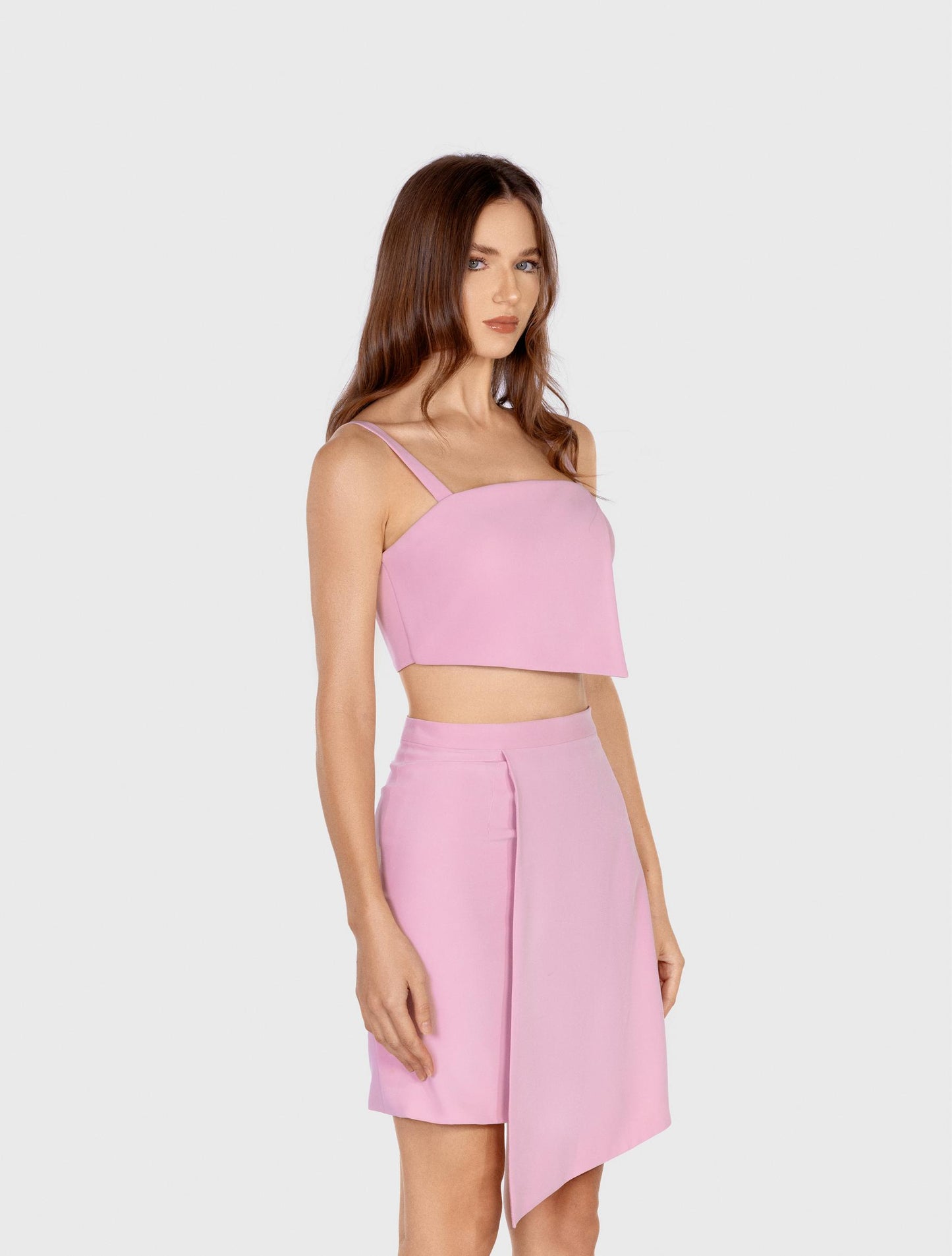 Pastel Pink Wrap Skirt