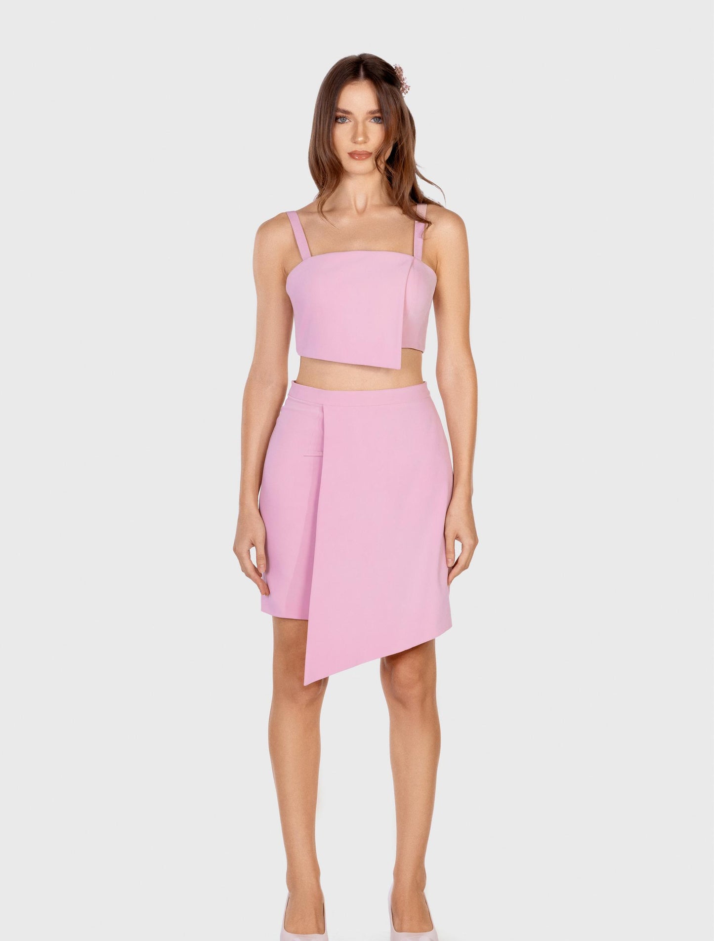 Pastel Pink Wrap Skirt
