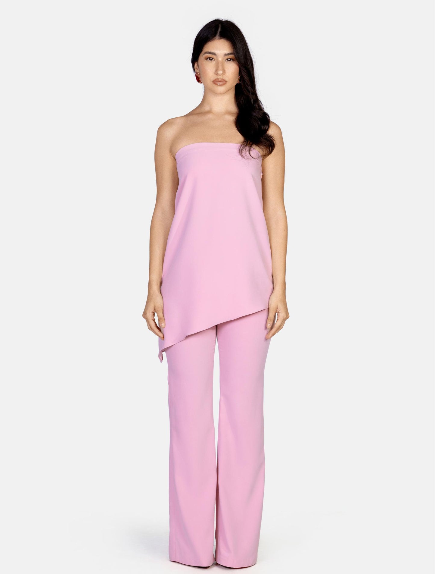 Pastel Pink Strapless Tunic Top