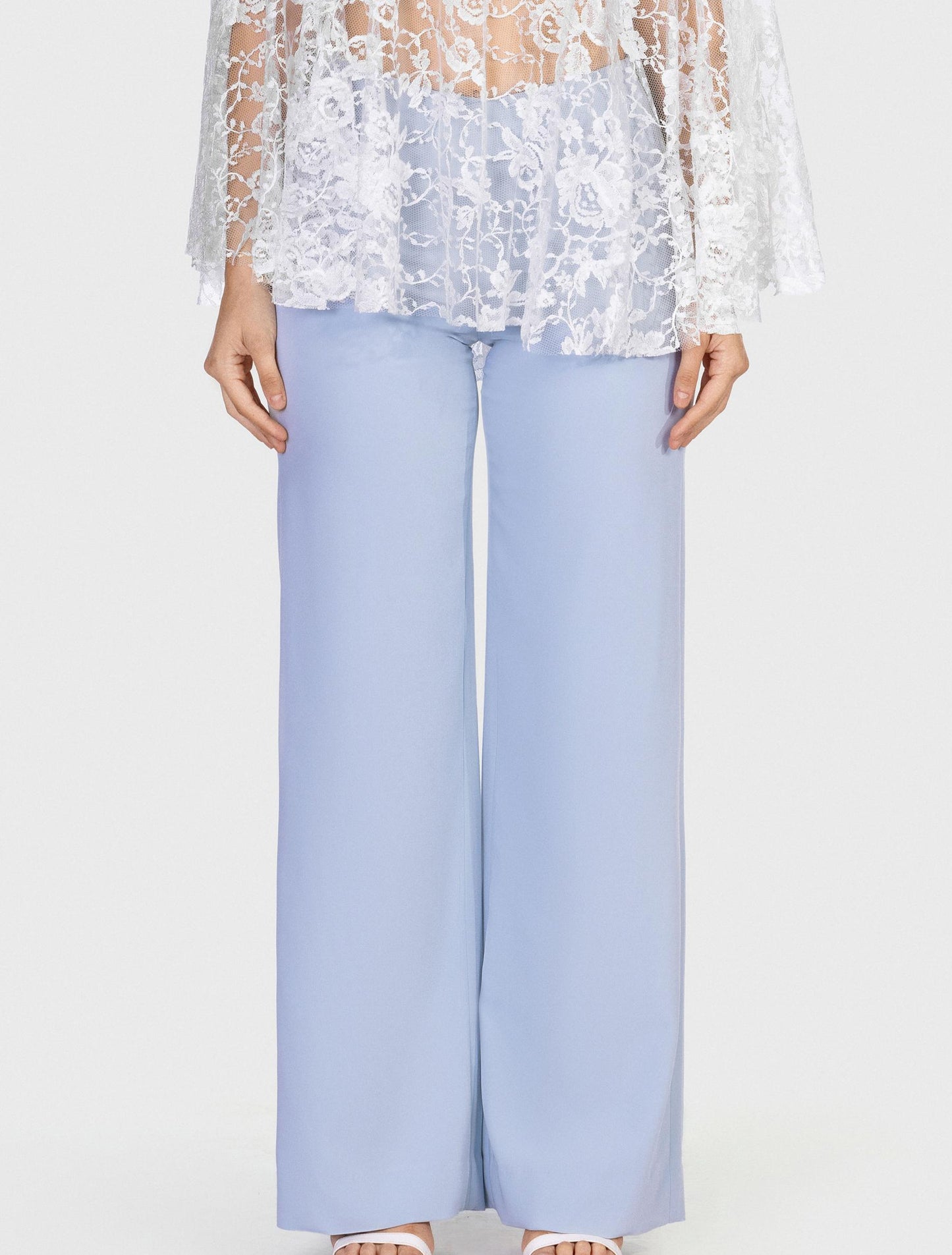 Baby Blue Blue Palazzo Pants