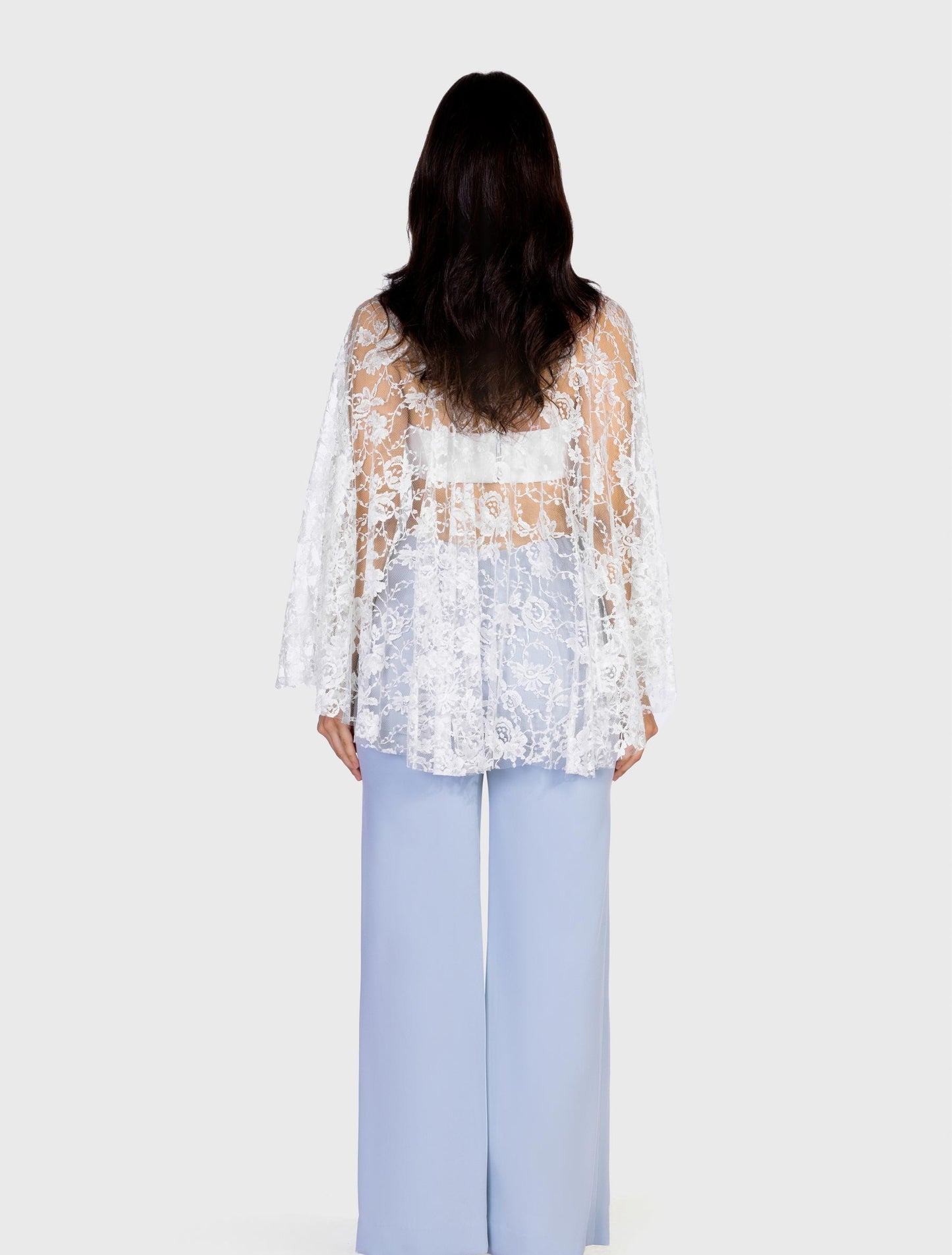 Baby Blue Blue Palazzo Pants