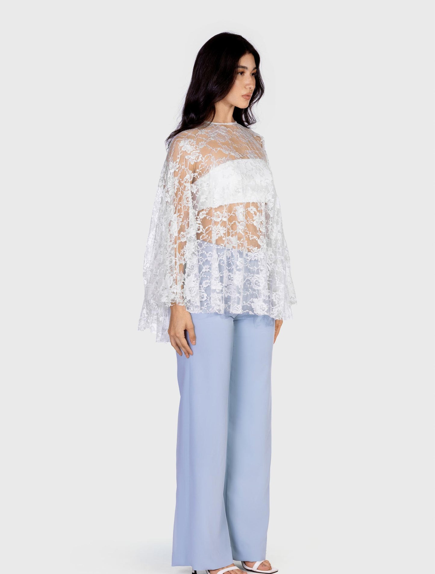 Baby Blue Blue Palazzo Pants