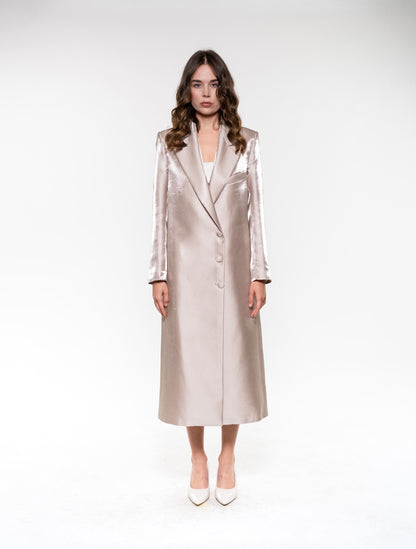 Metallic Satin Coat