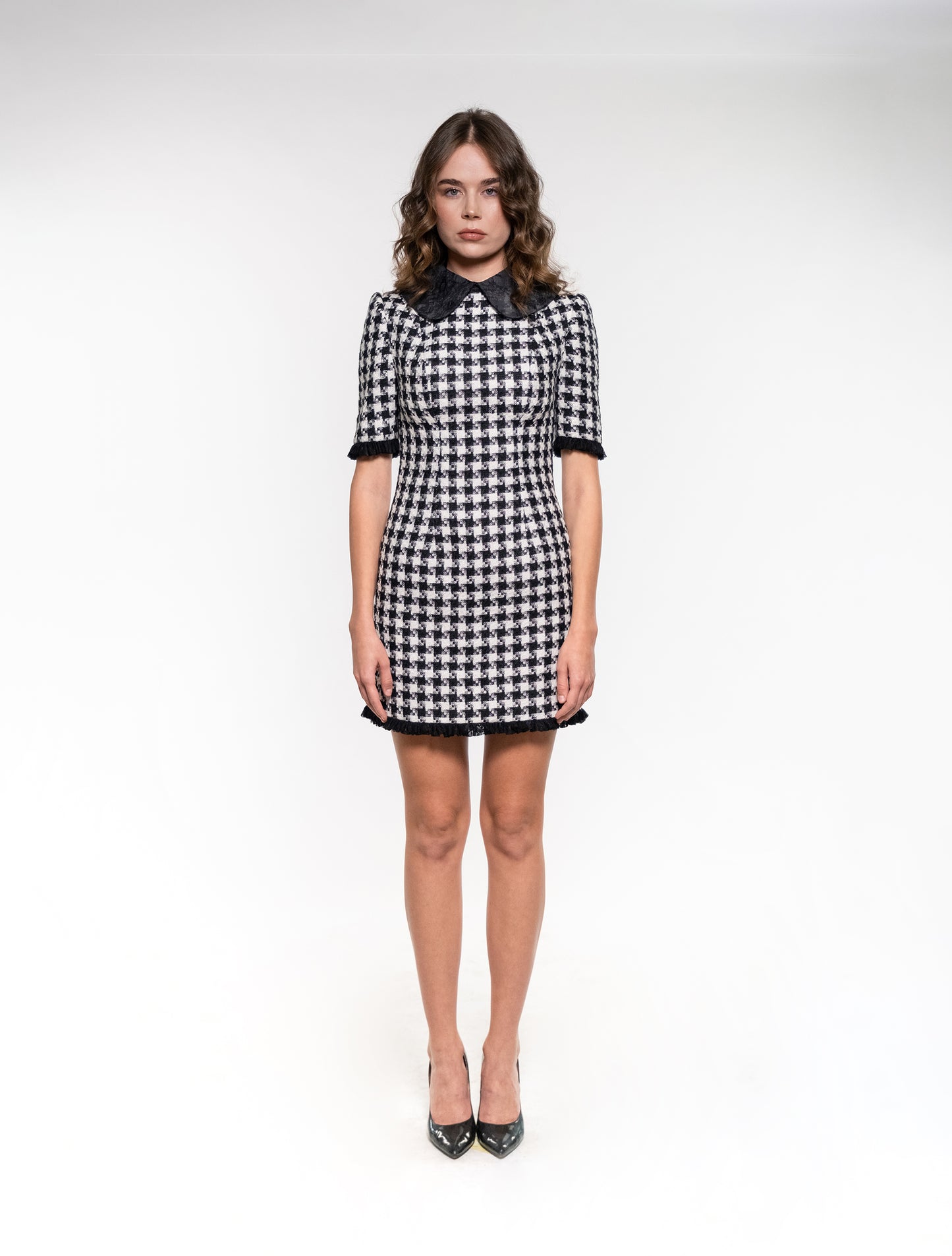 Black & White Tweed Dress – House of Calva