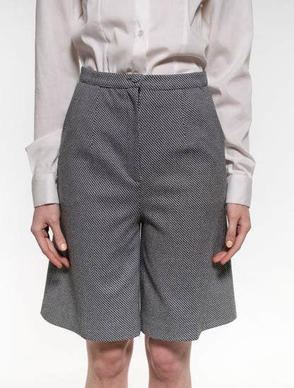 Grey Tweed Shorts