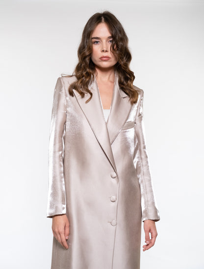 Metallic Satin Coat