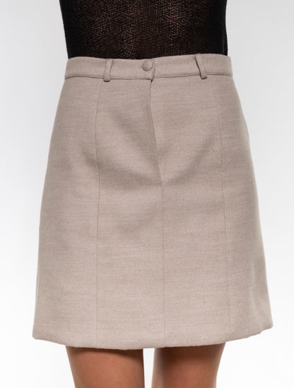 Beige Tweed Skirt