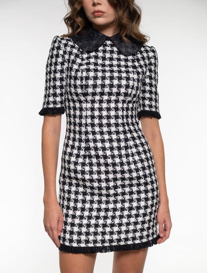 Black & White Tweed Dress