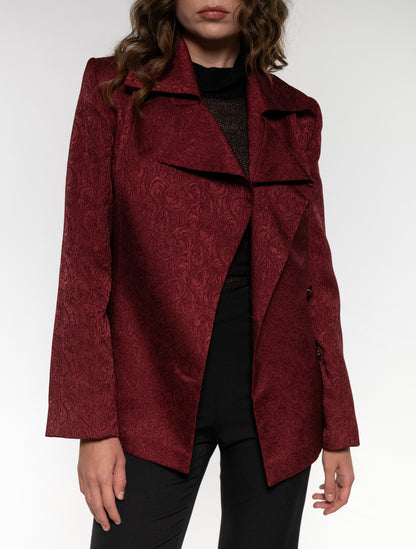 Burgundy Jacquard Jacket