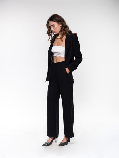 Black Straight-leg Pants