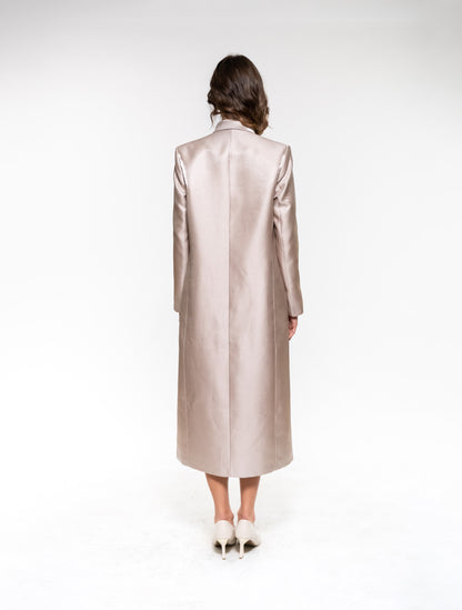 Metallic Satin Coat