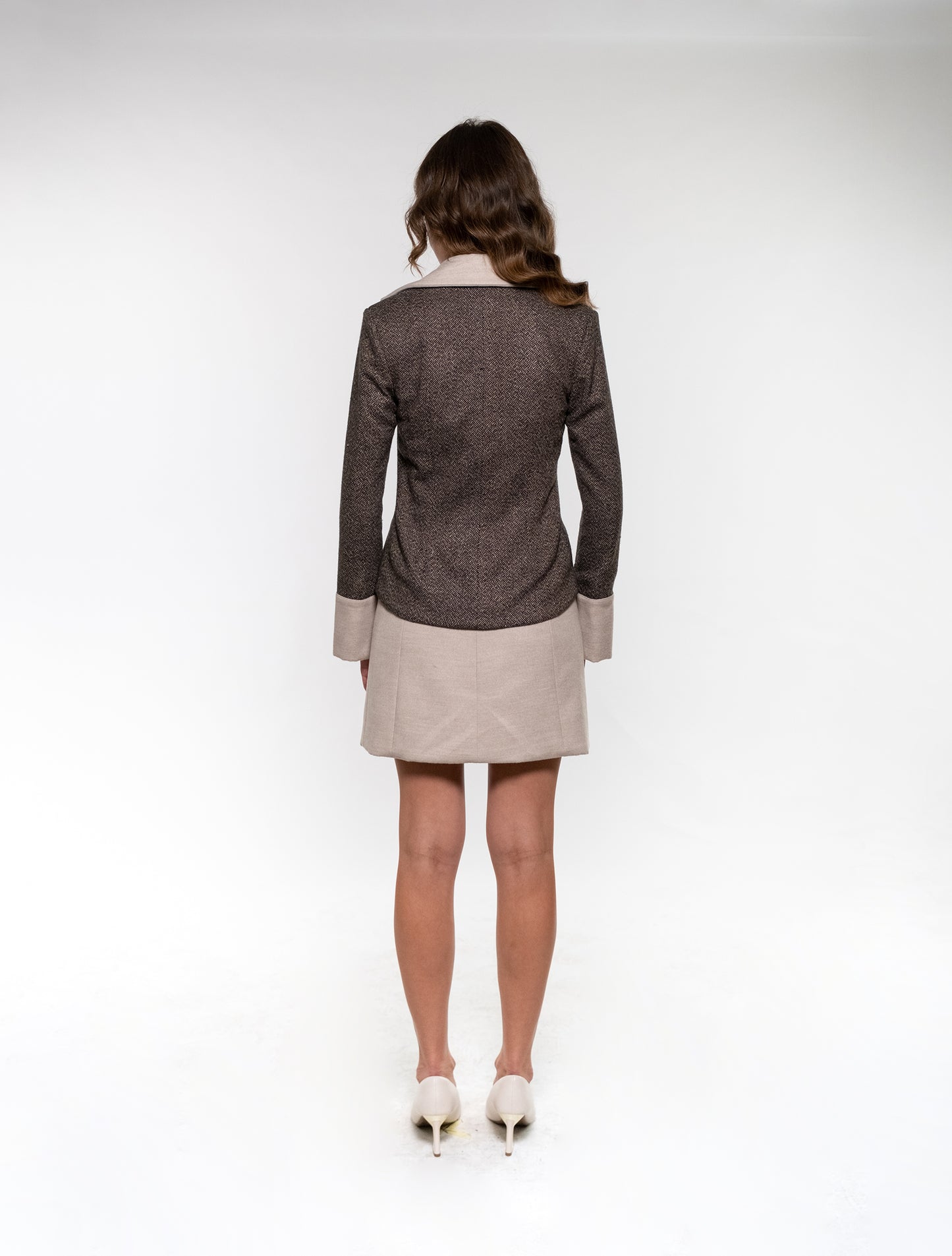 Beige Tweed Skirt