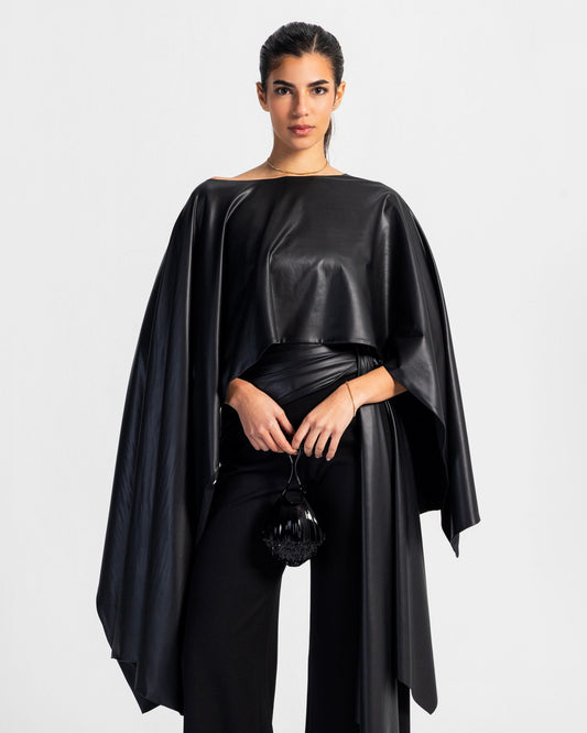 Impact Leather Black Cape