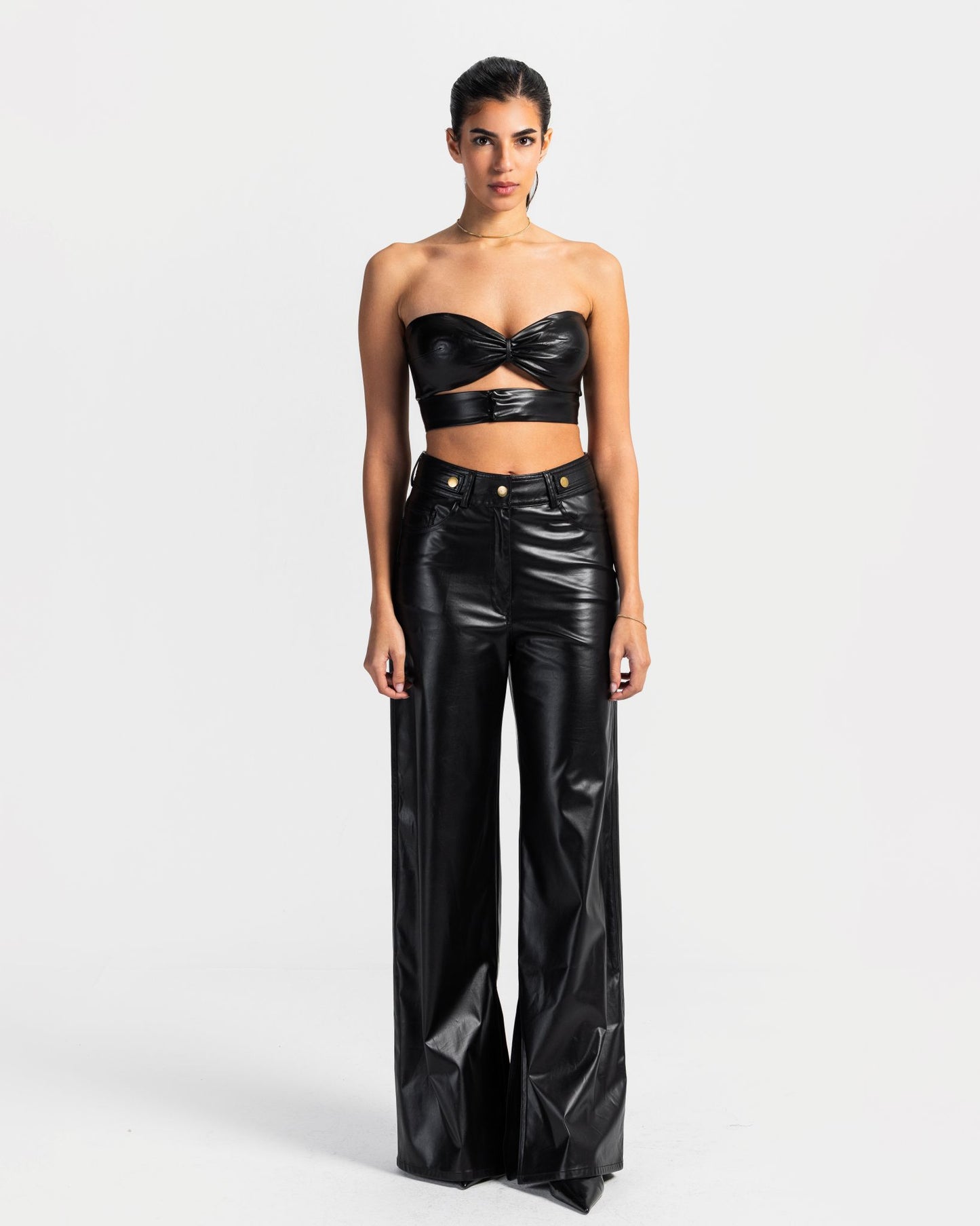Impact Black Strapless Bandeau Top