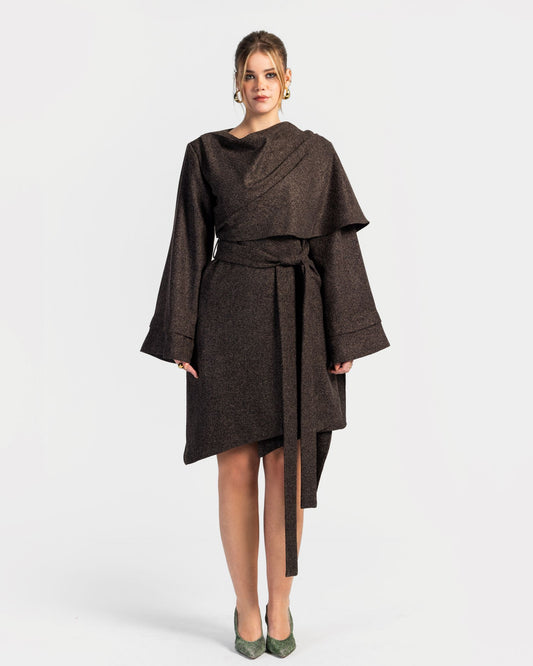 Oversized Coat with Dress Pants