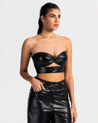 Impact Black Strapless Bandeau Top