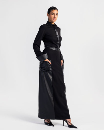 Impact Shirt & Skirt Leather Detail Set