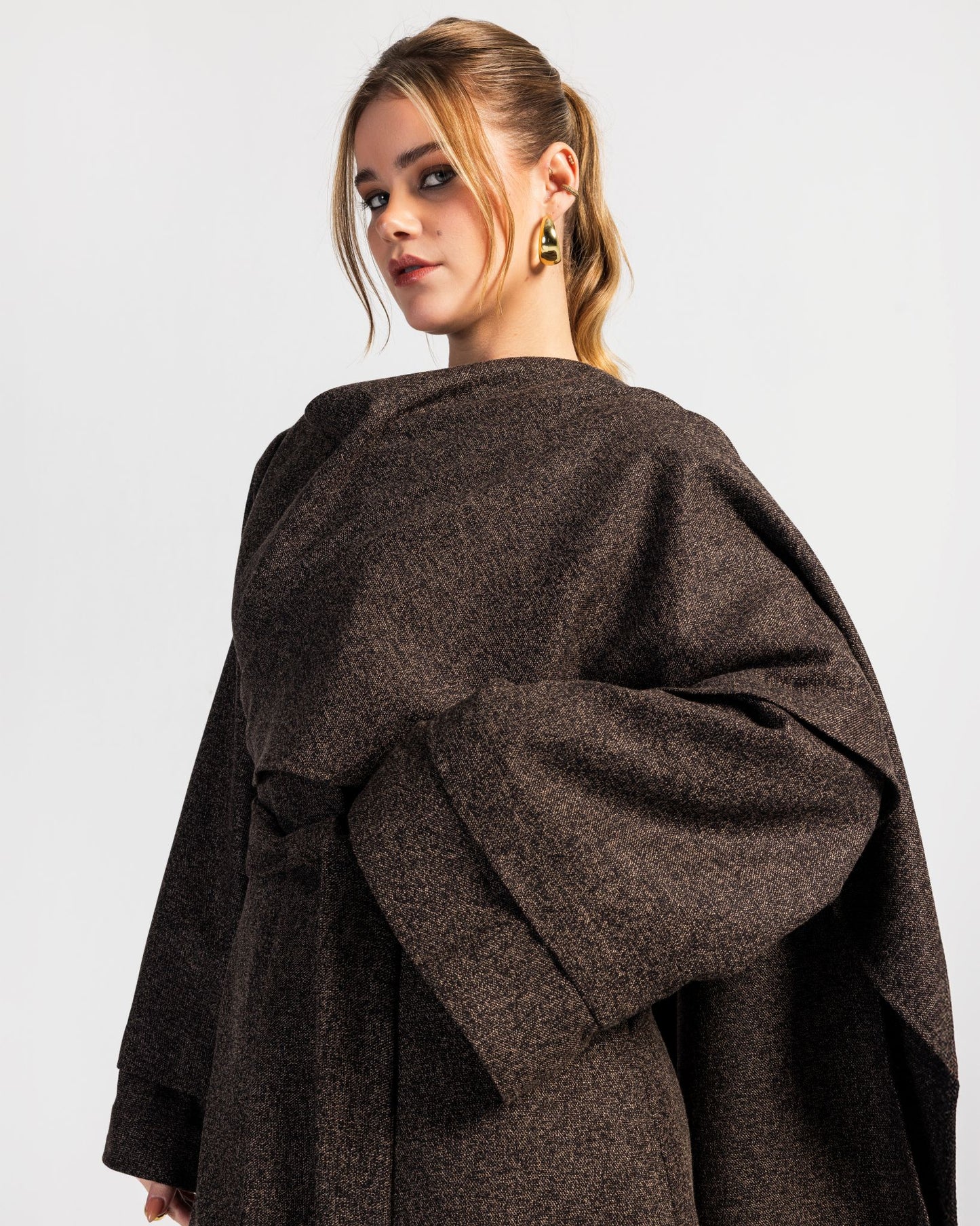 Oversized Coat with Dress Pants