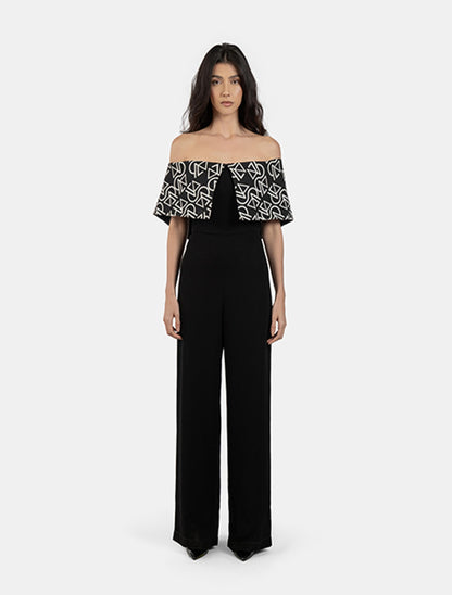 Folded Off-shoulder Jumpsuit