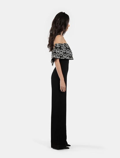 Folded Off-shoulder Jumpsuit